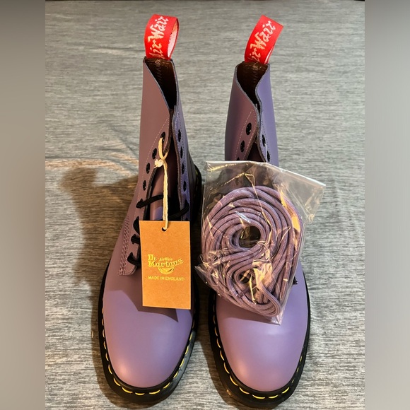 DOCS-Dr. Martens x Undercover lavender boots. Size 9W. Made in England. NWT. - Picture 1 of 4